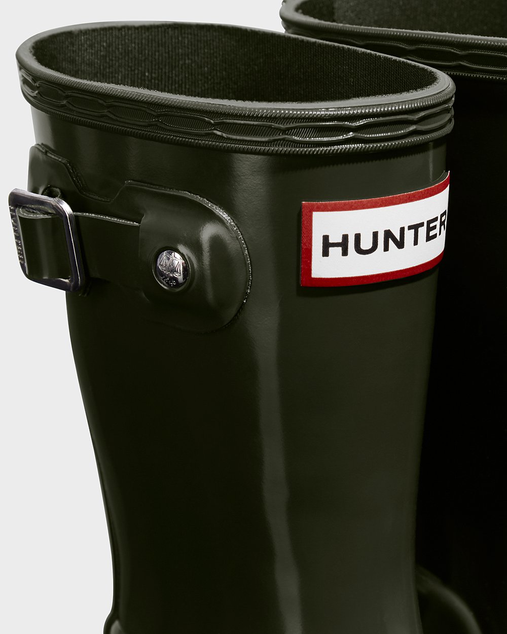 Kids Hunter Rain Boots Dark Olive - Original Little Gloss - 1605247-RZ